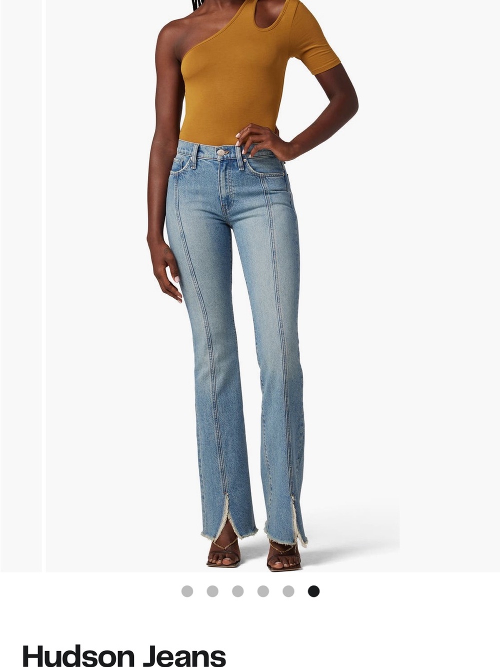 Hudson Jeans Light Blue Boot-Cut Jeans with Front Split Hem